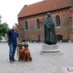 Tomas, Dexter & Argos by Lund Cathedral
