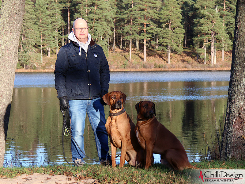 Tomas, Dexter & Argos at the lake