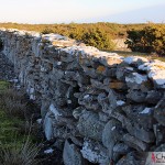 One of the limestone's walls at Fårö